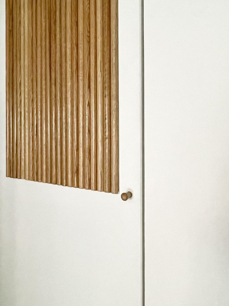 façades sur mesure avec demi-ronds en chêne massif